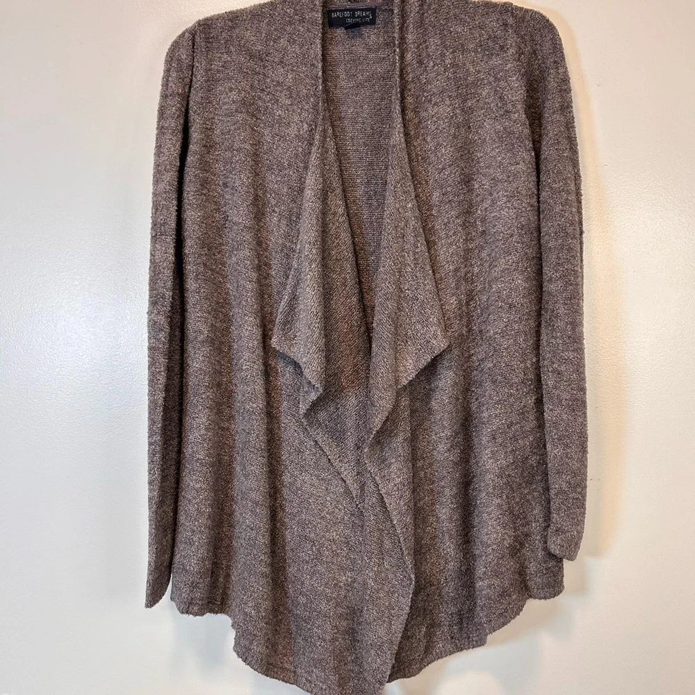 Barefoot Dreams Cozy Chic‎ Lite Purple Waterfall Cardigan Women’s Size 12/14